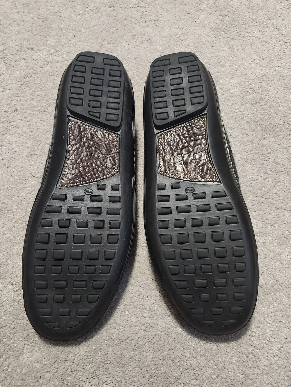 T.B. PHELPS Men's Wool Horse Bit Driver Italian Gray Brown‎ Moccasin Loafer 11